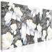 Canvas Art Print White Poppy - Abstraction with flowers and concrete 135515 additionalThumb 2