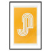 Poster Rainbow Meanders - abstract white striped pattern on a light yellow background 135615 additionalThumb 5
