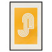 Poster Rainbow Meanders - abstract white striped pattern on a light yellow background 135615 additionalThumb 3