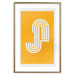 Poster Rainbow Meanders - abstract white striped pattern on a light yellow background 135615 additionalThumb 4