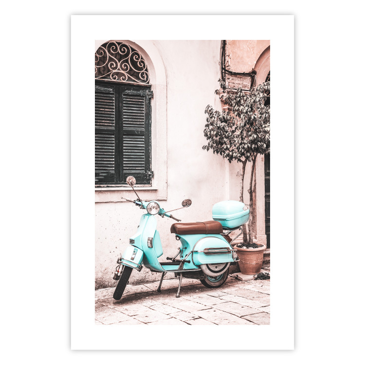 Poster Iconic Vespa - automotive composition against the backdrop of an Italian city street 135915 additionalImage 13