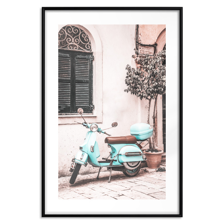 Poster Iconic Vespa - automotive composition against the backdrop of an Italian city street 135915 additionalImage 14