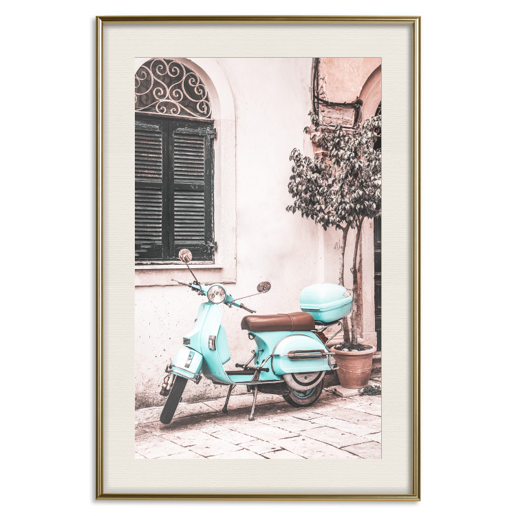 Poster Iconic Vespa - automotive composition against the backdrop of an Italian city street 135915 additionalImage 18