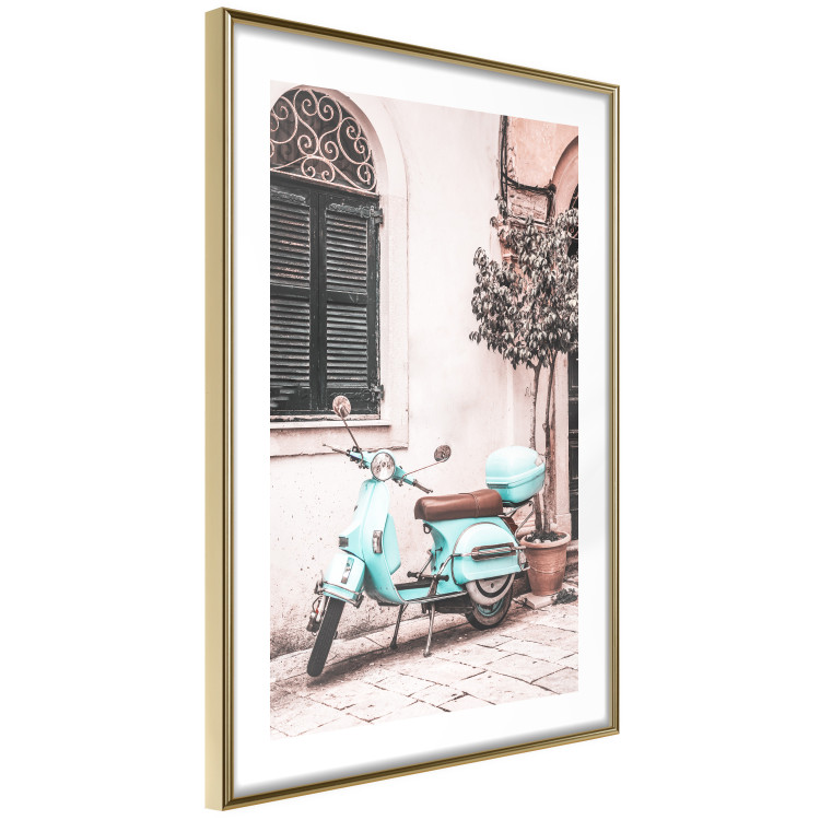Poster Iconic Vespa - automotive composition against the backdrop of an Italian city street 135915 additionalImage 4