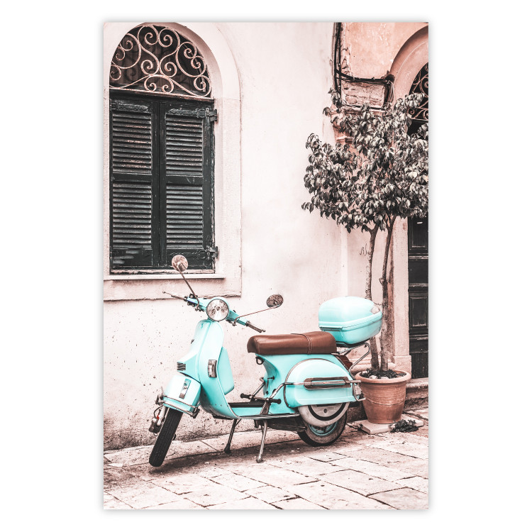 Poster Iconic Vespa - automotive composition against the backdrop of an Italian city street 135915
