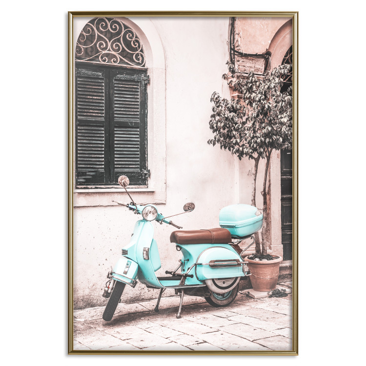 Poster Iconic Vespa - automotive composition against the backdrop of an Italian city street 135915 additionalImage 11