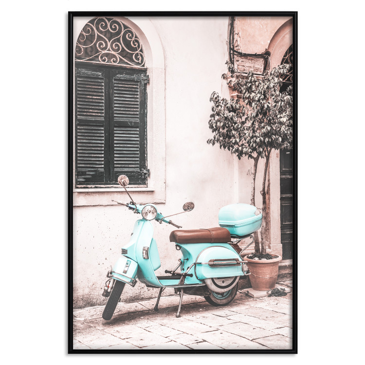 Poster Iconic Vespa - automotive composition against the backdrop of an Italian city street 135915 additionalImage 12