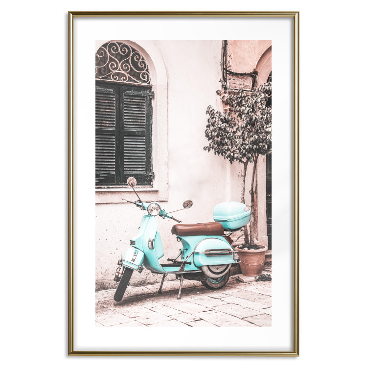 Poster Iconic Vespa - automotive composition against the backdrop of an Italian city street 135915 additionalImage 16