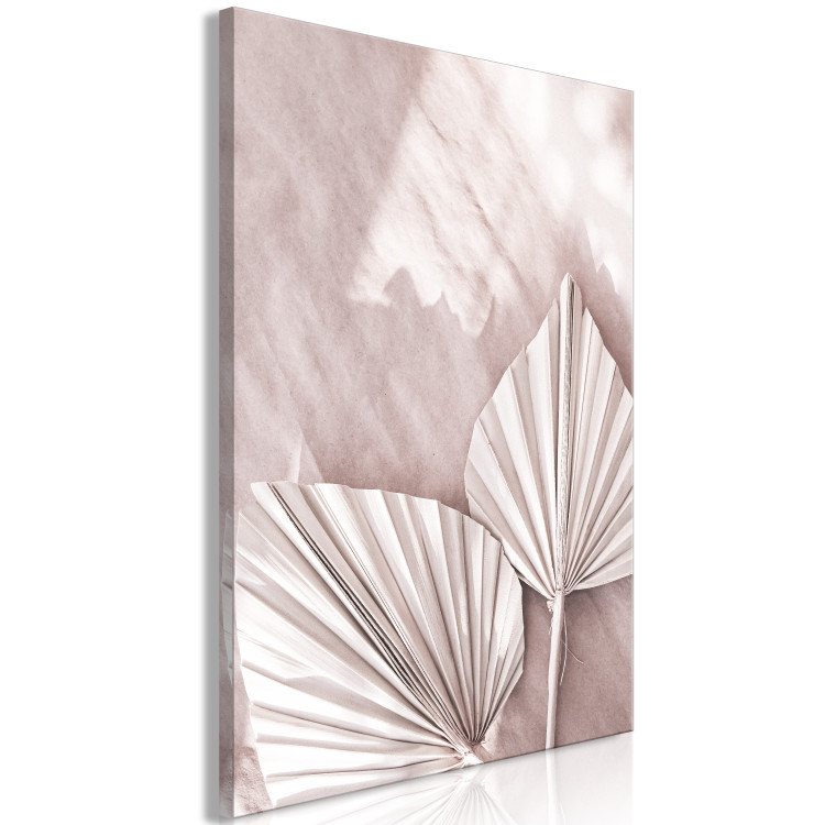 Canvas Print Paper leaves - Scandi Boho style composition on a light background 136515 additionalImage 2