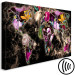 Canvas Art Print Jungle Flower Map (1-piece) Wide - colorful abstraction 143415 additionalThumb 6