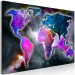 Canvas Galactic Continents (1-piece) Wide - colorful world map 143715 additionalThumb 2