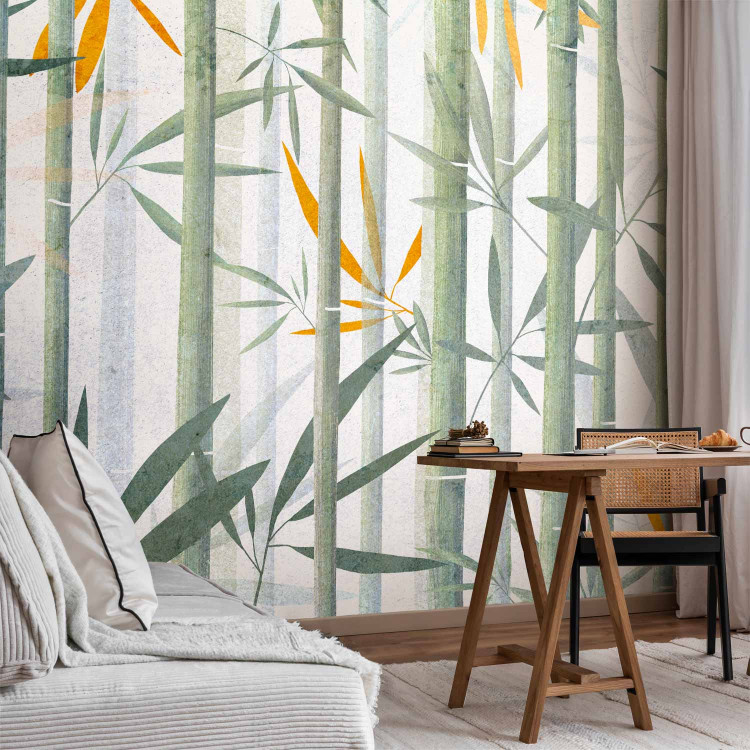 Wall Mural Bamboo jungle - motif of exotic green vegetation with leaves 144515 additionalImage 4