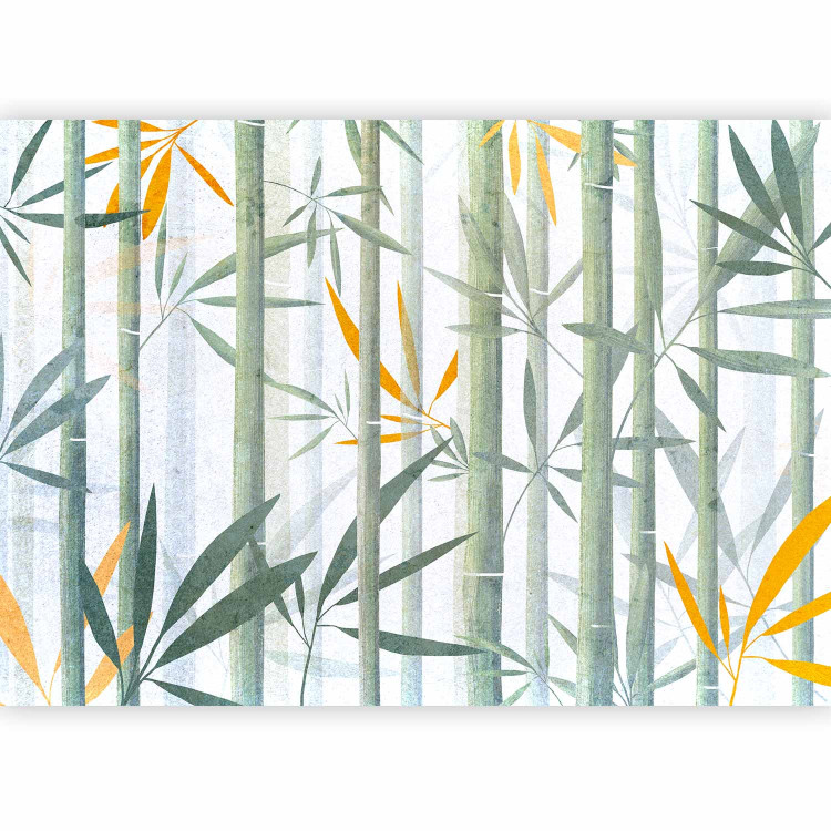 Wall Mural Bamboo jungle - motif of exotic green vegetation with leaves 144515 additionalImage 1