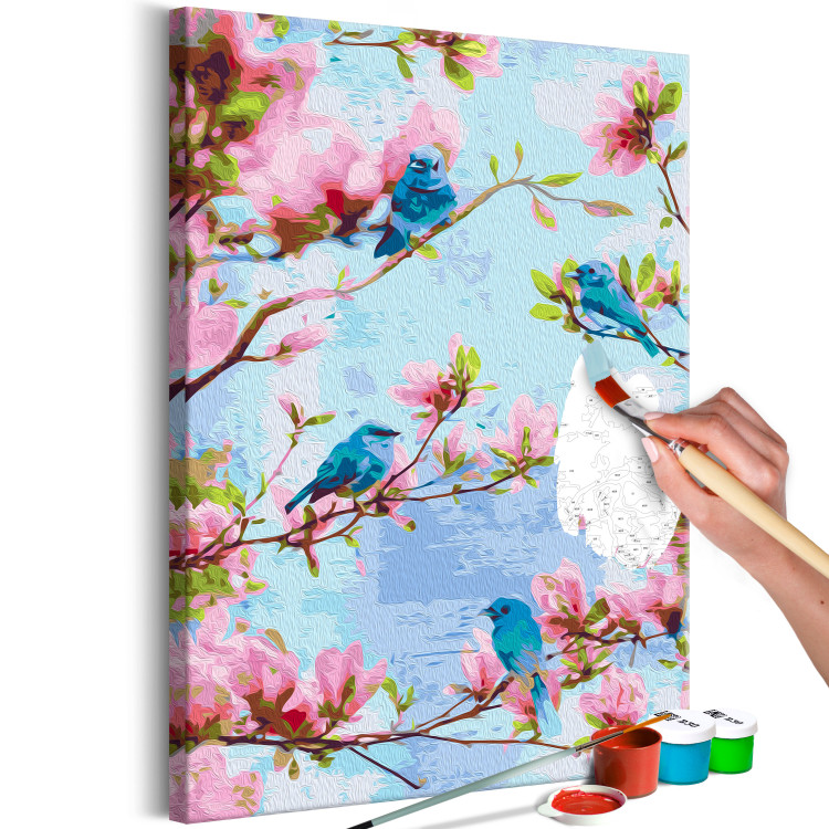 Paint by number Spring Time Songs - Blue Birds Between Cherry Blossoms 144615 additionalImage 6