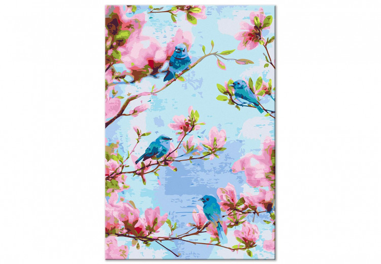 Paint by number Spring Time Songs - Blue Birds Between Cherry Blossoms 144615 additionalImage 3