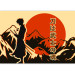 Wall Mural Lonely Samurai - Japanese Inscription, Mountain Landscape and Anime Character 145515 additionalThumb 3