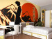 Wall Mural Lonely Samurai - Japanese Inscription, Mountain Landscape and Anime Character 145515