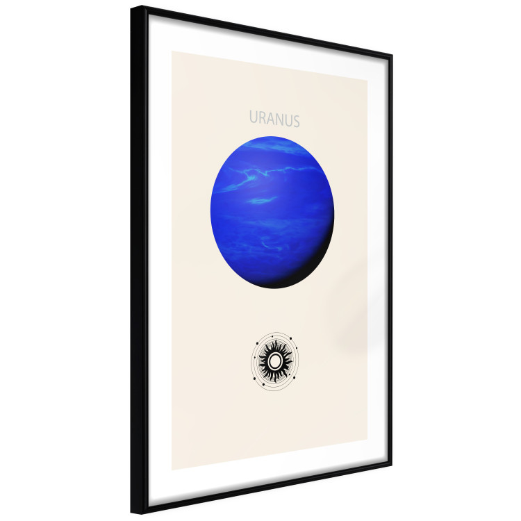Poster Blue Uranus - Gas Giant with a Solar System in Shades of Blue 146315 additionalImage 6