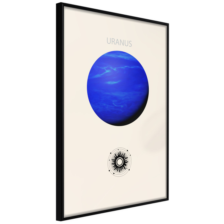 Poster Blue Uranus - Gas Giant with a Solar System in Shades of Blue 146315 additionalImage 3