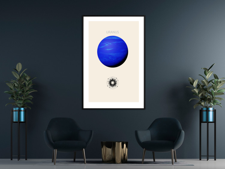 Poster Blue Uranus - Gas Giant with a Solar System in Shades of Blue 146315 additionalImage 11