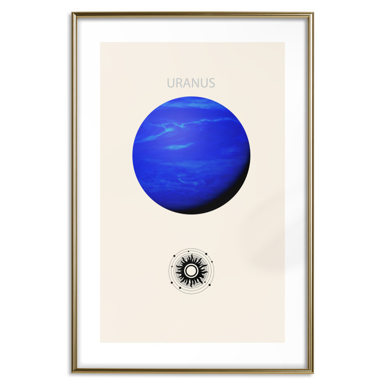 Poster Blue Uranus - Gas Giant with a Solar System in Shades of Blue 146315 additionalImage 20