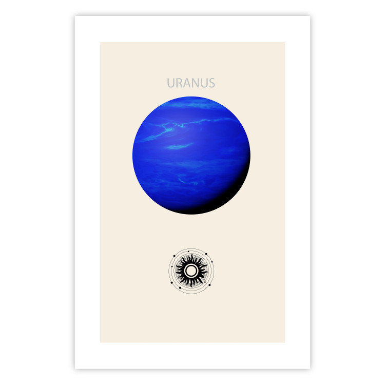 Poster Blue Uranus - Gas Giant with a Solar System in Shades of Blue 146315 additionalImage 15