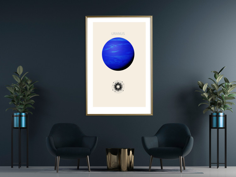 Poster Blue Uranus - Gas Giant with a Solar System in Shades of Blue 146315 additionalImage 13