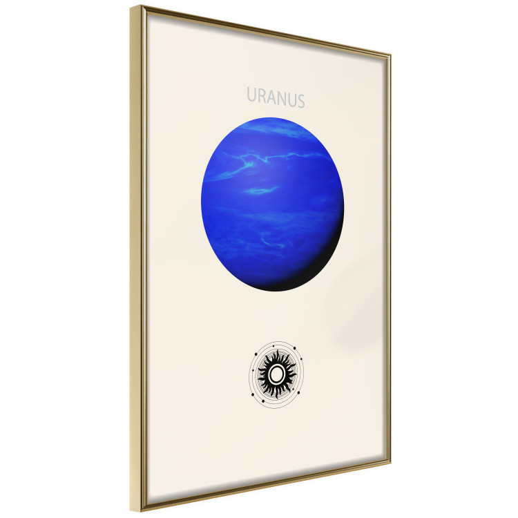 Poster Blue Uranus - Gas Giant with a Solar System in Shades of Blue 146315 additionalImage 7