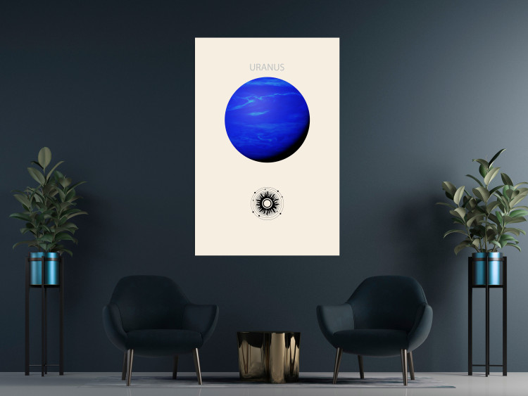 Poster Blue Uranus - Gas Giant with a Solar System in Shades of Blue 146315 additionalImage 9