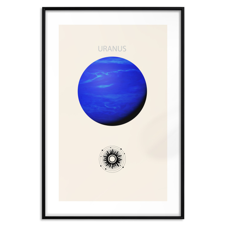 Poster Blue Uranus - Gas Giant with a Solar System in Shades of Blue 146315 additionalImage 19