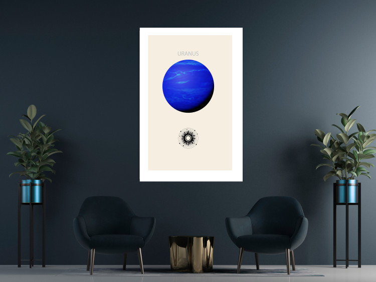 Poster Blue Uranus - Gas Giant with a Solar System in Shades of Blue 146315 additionalImage 8