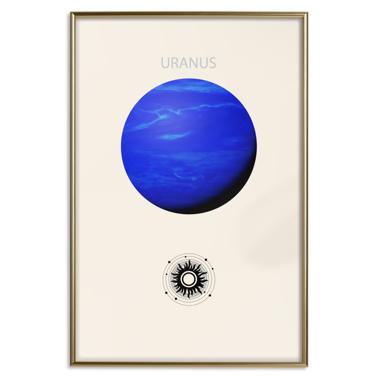 Poster Blue Uranus - Gas Giant with a Solar System in Shades of Blue 146315 additionalImage 17
