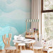 Photo Wallpaper Sea - Children’s Background With Waves in Shades of Pastel Blue 149215 additionalThumb 6