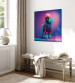 Canvas Print AI Dog Poodle - Fluffy Animal in a Fashionable Colorful Outfit - Square 150115 additionalThumb 4