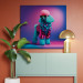 Canvas Print AI Dog Poodle - Fluffy Animal in a Fashionable Colorful Outfit - Square 150115 additionalThumb 9