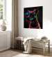 Canvas Print AI Dog - Pink Cyber Animal With Neon Glasses - Square 150215 additionalThumb 4