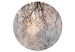 Round Canvas Decorative Tree - Natural Twigs With Flowers in Grays 151515