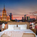 Wall Mural Moscow Russia - night skyline with skyscraper and coloured lights 95015 additionalThumb 2