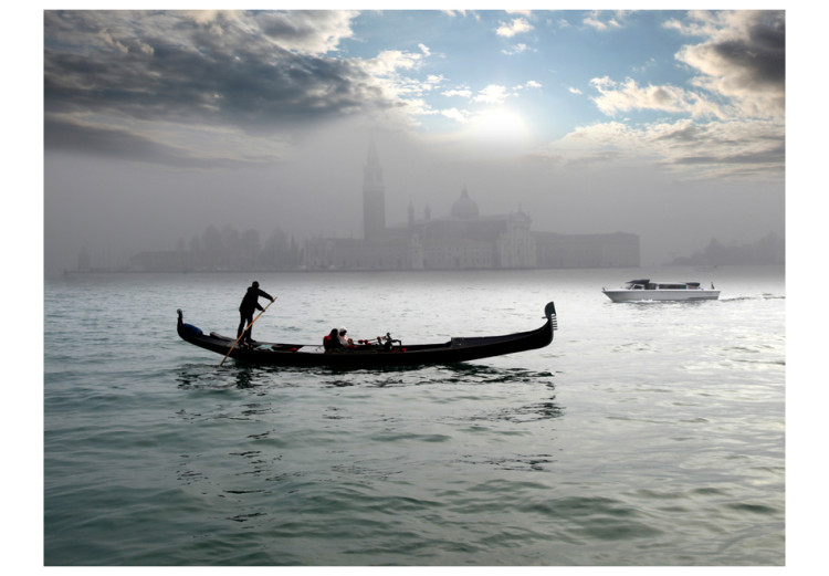 Wall Mural Urban architecture of Venice - gondola cruise on the sea with the city in the background 97215 additionalImage 1