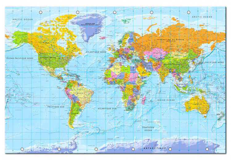 Cork Pinboard World Map: Orbis Terrarum [Cork Map - French Text] 105925 additionalImage 2