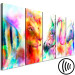 Canvas Art Print Rainbow Watercolors (5-part) Narrow - Colorful Horse in Pop Art Style 108225 additionalThumb 6