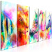 Canvas Art Print Rainbow Watercolors (5-part) Narrow - Colorful Horse in Pop Art Style 108225 additionalThumb 2