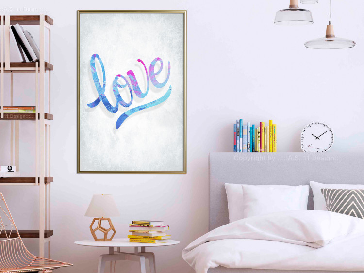 Wall Poster Love Composition - colorful English text "love" on a bright background 114425 additionalImage 5
