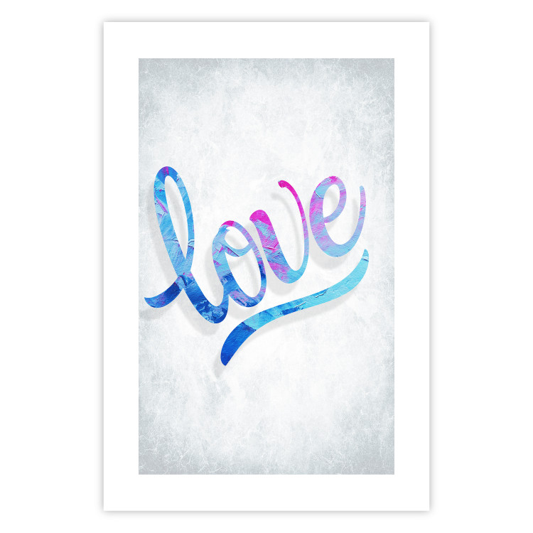 Wall Poster Love Composition - colorful English text "love" on a bright background 114425 additionalImage 19