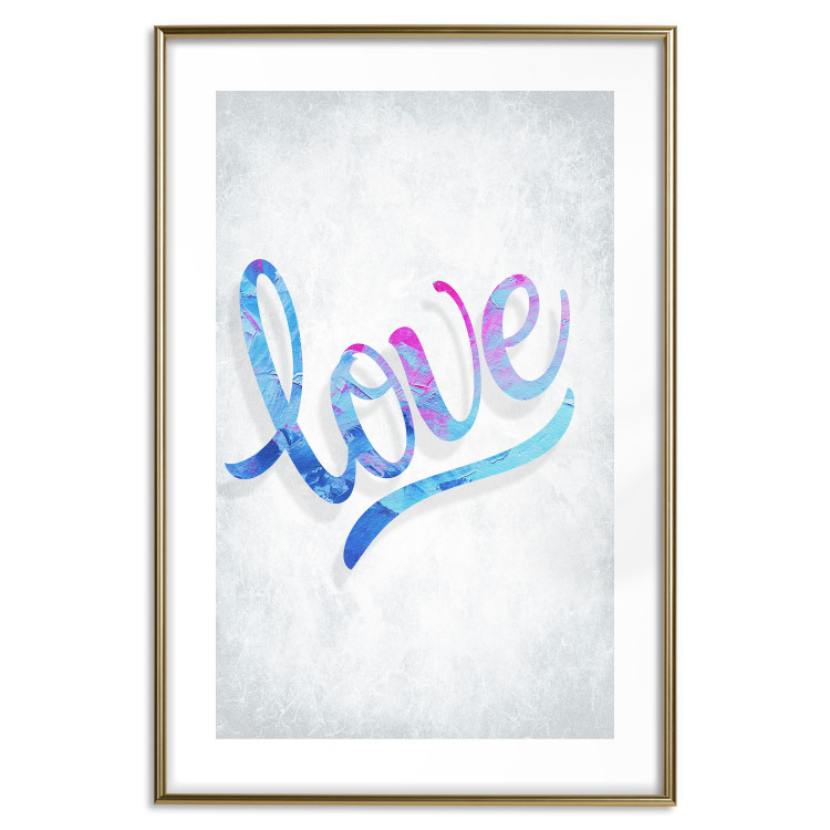 Wall Poster Love Composition - colorful English text "love" on a bright background 114425 additionalImage 14