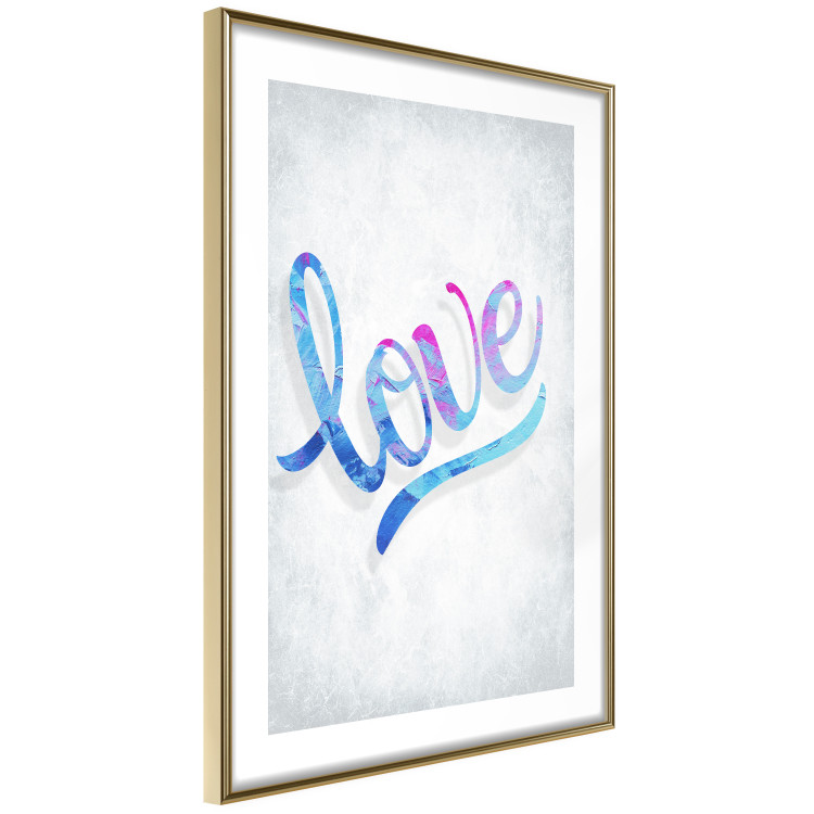 Wall Poster Love Composition - colorful English text "love" on a bright background 114425 additionalImage 6