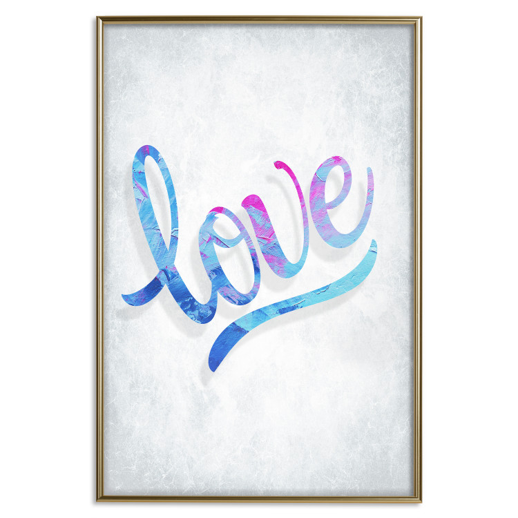 Wall Poster Love Composition - colorful English text "love" on a bright background 114425 additionalImage 16