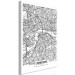 Canvas Streets of London - black and white linear map of a english city 116325 additionalThumb 2