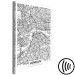 Canvas Streets of London - black and white linear map of a english city 116325 additionalThumb 6