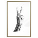 Poster Victory - black and white abstraction with a hand showing the victory sign 117025 additionalThumb 14
